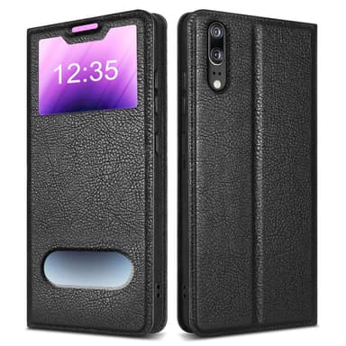 Huawei P20 lommebokdeksel cover (svart)
