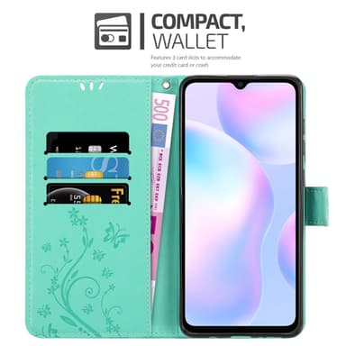 Xiaomi RedMi 9A / RedMi 9AT lommebokdeksel Blomster