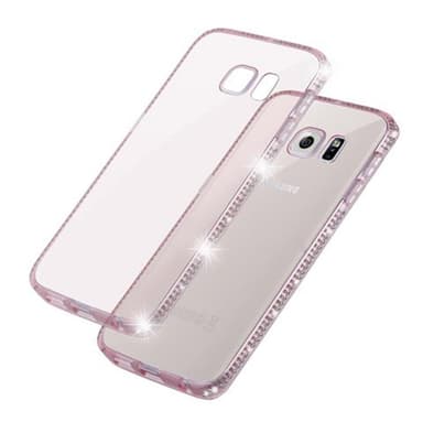 Samsung Galaxy S6 EDGE Deksel Glitter Case (rosa)