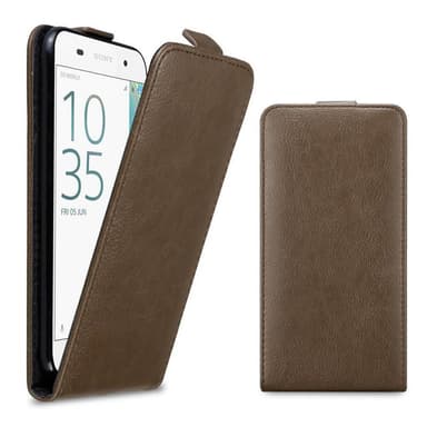 Sony Xperia E5 deksel flip cover (brun)