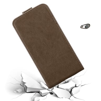 Sony Xperia E5 deksel flip cover (brun)