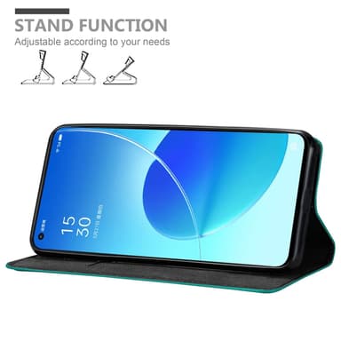 Oppo Reno6 5G lommebokdeksel case (turkis)