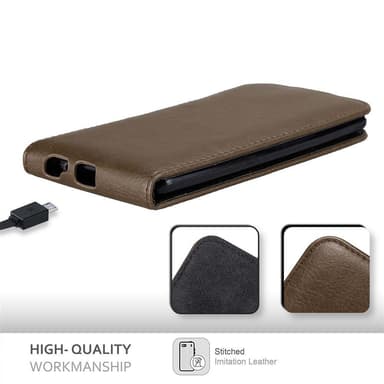 LG G3 deksel flip cover (brun)