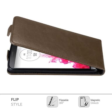 LG G3 deksel flip cover (brun)