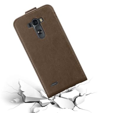 LG G3 deksel flip cover (brun)