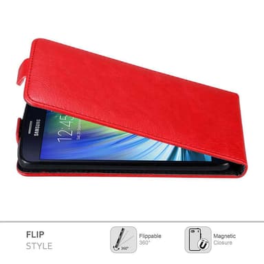 Samsung Galaxy A7 2015 deksel flip cover (rød)