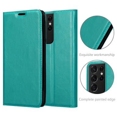 Samsung Galaxy S21 ULTRA lommebokdeksel case (turkis)