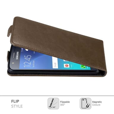 Samsung Galaxy J5 2015 deksel flip cover (brun)