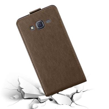 Samsung Galaxy J5 2015 deksel flip cover (brun)