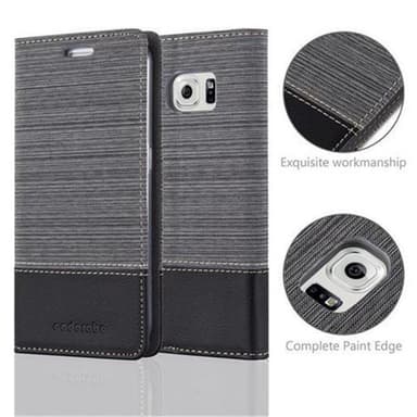 Samsung Galaxy S6 EDGE lommebokdeksel etui (grå)