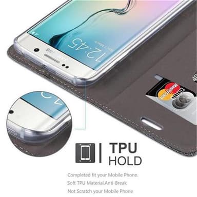 Samsung Galaxy S6 EDGE lommebokdeksel etui (grå)