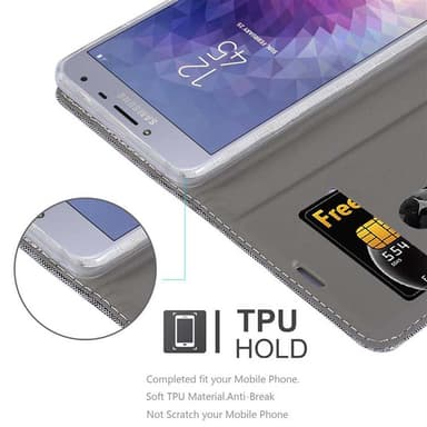 Samsung Galaxy J4 2018 lommebokdeksel etui (grå)
