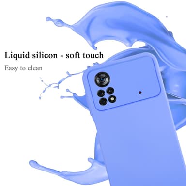 Xiaomi Poco X4 Pro silikondeksel case (lilla)