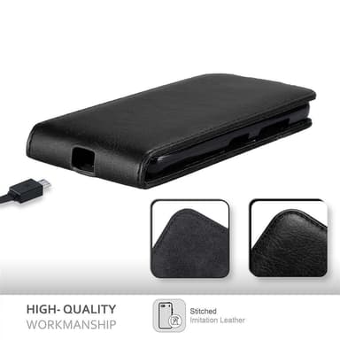 Nokia Lumia 550 deksel flip cover (svart)