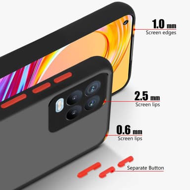 Realme 8 4G / 8 PRO Deksel Case Cover (Svart)