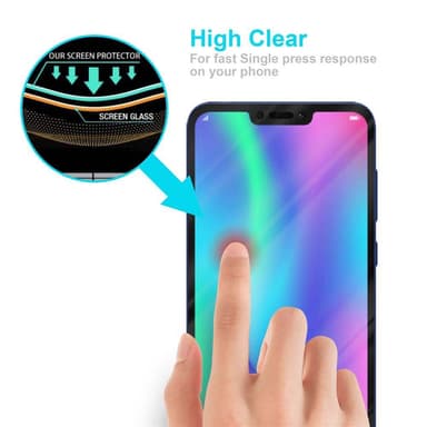 Honor 8C Skjermbeskytter Skärmskydd (svart)