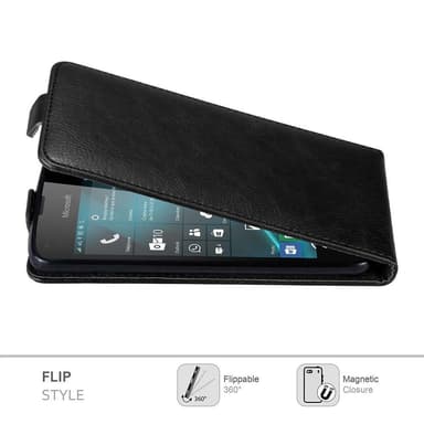 Nokia Lumia 550 deksel flip cover (svart)