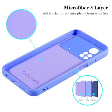 Xiaomi Poco X4 Pro silikondeksel case (lilla)