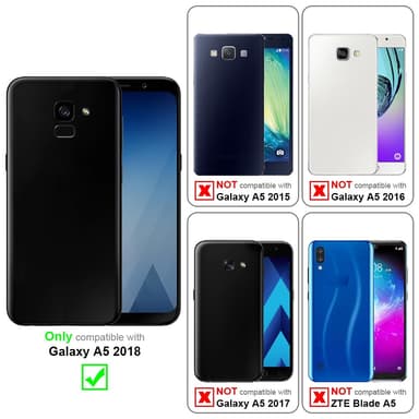 Deksel Samsung Galaxy A5 2018 Veske (Svart)