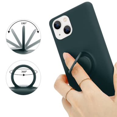 Deksel iPhone 14 Ring Case (grønn)