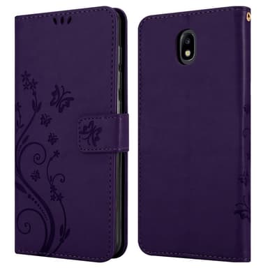Samsung Galaxy J7 2018 lommebokdeksel Blomster (lilla)