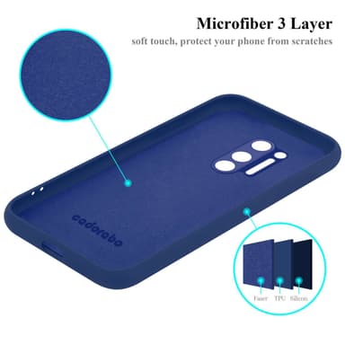 OnePlus 8 PRO silikondeksel case (Blå)