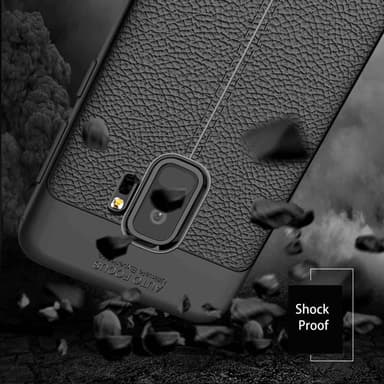 Samsung Galaxy S9 Deksel Kunstskinn (svart)