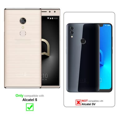 Alcatel 5 lommebokdeksel etui (blå)
