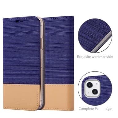 iPhone 13 MINI lommebokdeksel etui (blå)