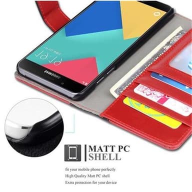 Samsung Galaxy A5 2016 lommebokdeksel cover (rød)