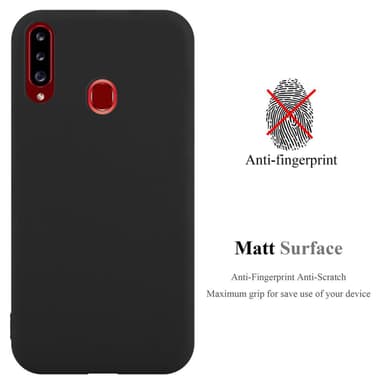Deksel Samsung Galaxy A20s Silikon cover (svart)