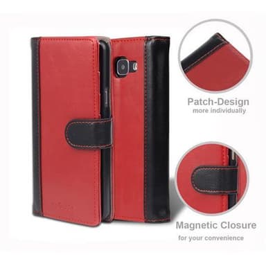 Samsung Galaxy A5 2016 lommebokdeksel cover (rød)