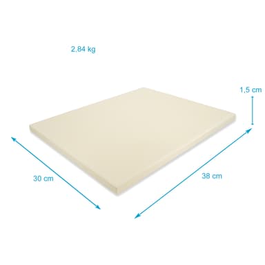 Pizzastein Bakestein 38 x 30 x 1,5 cm (Beige)