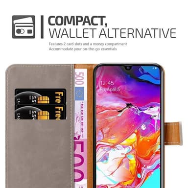 Samsung Galaxy A70 / A70s lommebokdeksel etui (brun)