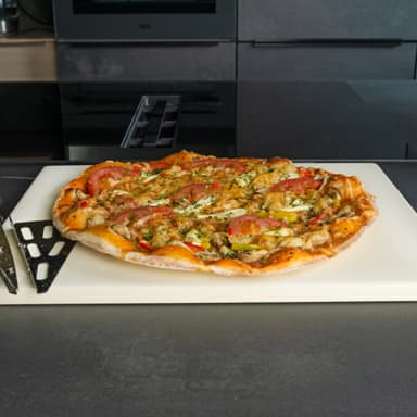 Pizzastein Bakestein 38 x 30 x 1,5 cm (Beige)