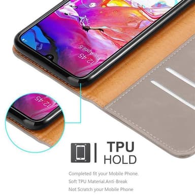 Samsung Galaxy A70 / A70s lommebokdeksel etui (brun)