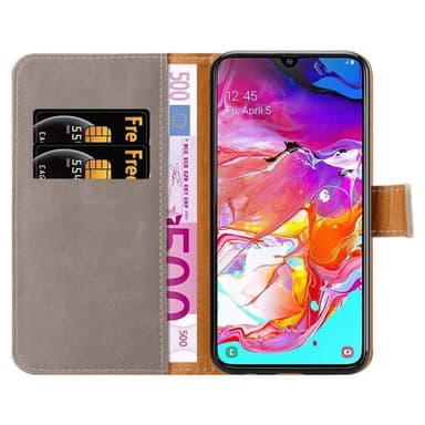 Samsung Galaxy A70 / A70s lommebokdeksel etui (brun)