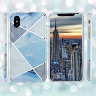 iPhone X / XS lommebokdeksel etui (blå)