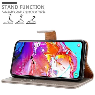 Samsung Galaxy A70 / A70s lommebokdeksel etui (brun)