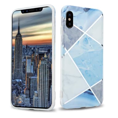 iPhone X / XS lommebokdeksel etui (blå)