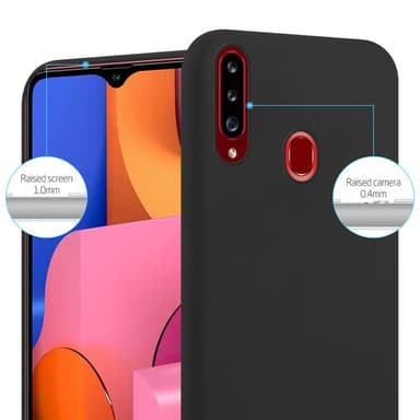 Deksel Samsung Galaxy A20s Silikon cover (svart)