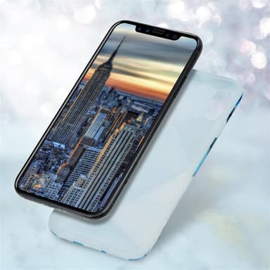 iPhone X / XS lommebokdeksel etui (blå)