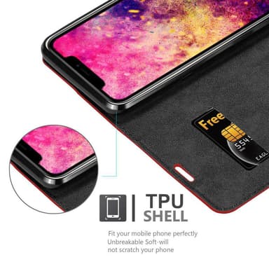 iPhone 12 PRO MAX lommebokdeksel case (rød)