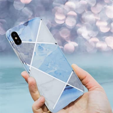 iPhone X / XS lommebokdeksel etui (blå)