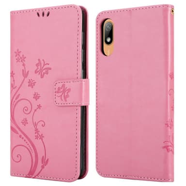 Huawei Y6 PRO 2019 lommebokdeksel Blomster (rosa)