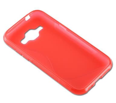 Samsung Galaxy J1 2015 silikondeksel case (rød)