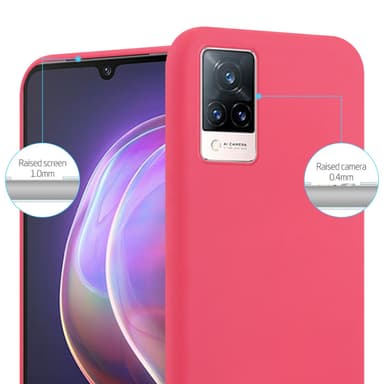 Deksel Vivo V21 4G / 5G Silikon cover (rød)