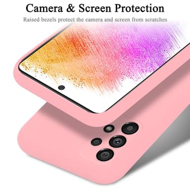 Samsung Galaxy A73 5G silikondeksel case (rosa)