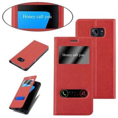 Samsung Galaxy S7 EDGE lommebokdeksel cover (rød)