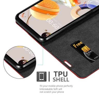 LG K61 lommebokdeksel case (rød)
